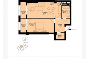 Квартира, 2комн, ПСО, Элитка, 4этаж, 16этажность, 67м2, 750$, Кут товер