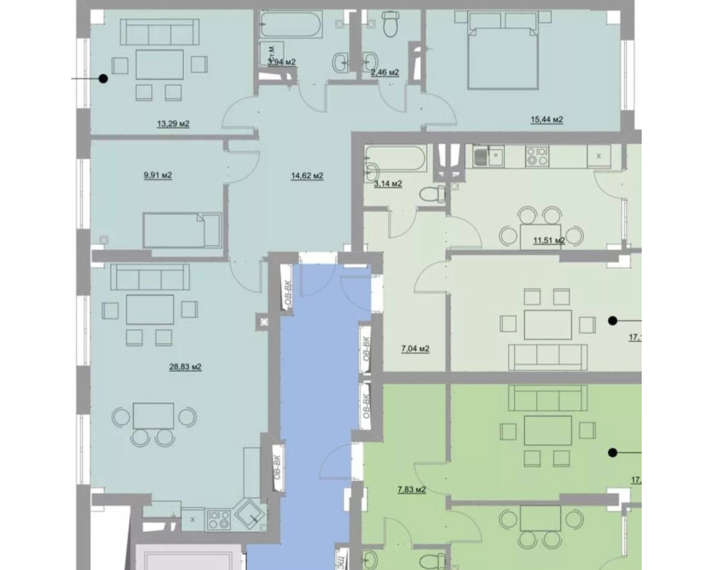  Квартира, 3комн, ПСО, Элитка, 1этаж, 10этажность, 88м<sup>2</sup>, 67800$