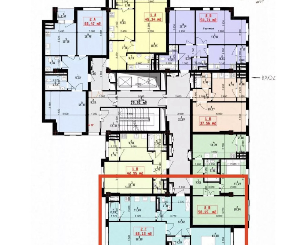  Квартира, 2комн, ПСО, Элитка, 10этаж, 12этажность, 68.13м<sup>2</sup>, 68000$