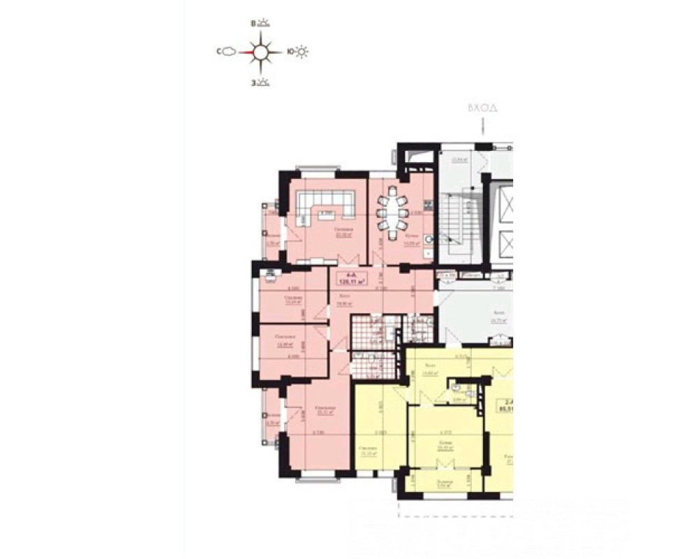  Квартира, 4комн, ПСО, Элитка, 2этаж, 14этажность, 126м<sup>2</sup>, 151000$