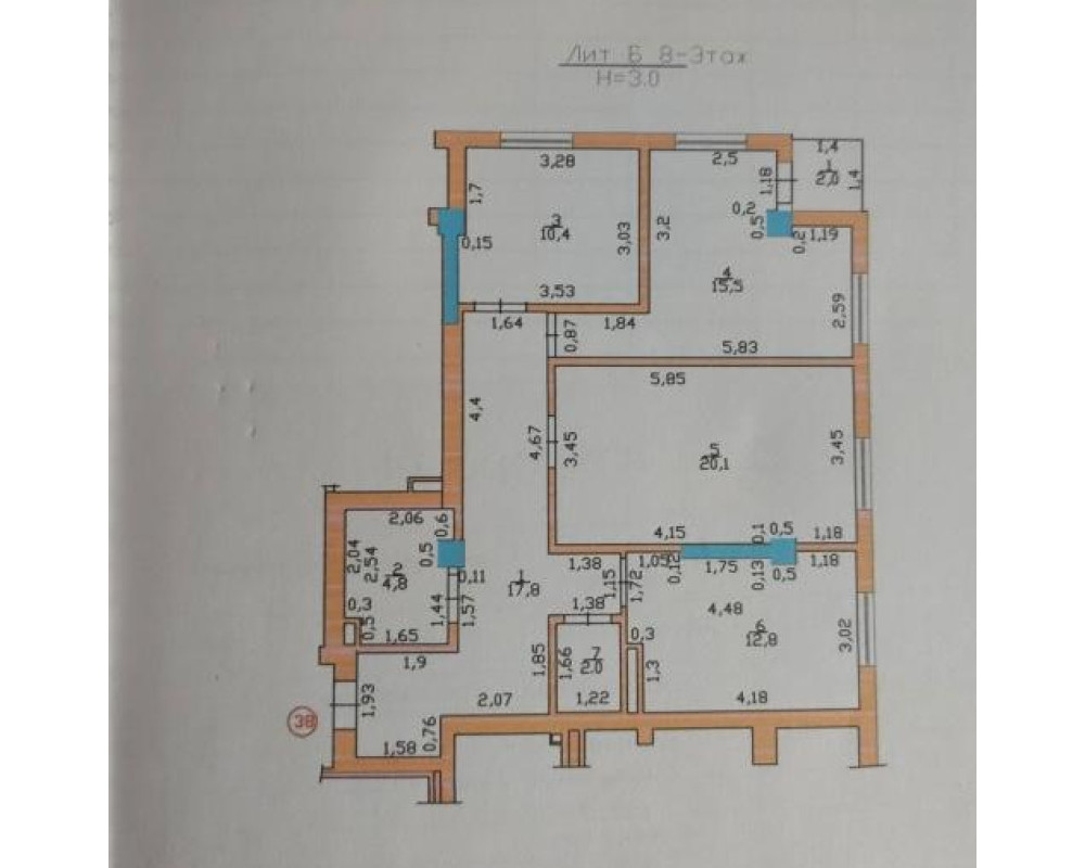 , Квартира, 3комн, с отделкой, 77 серия Индивид планировка, 8этаж, 12этажность, 86м<sup>2</sup>, 104500$