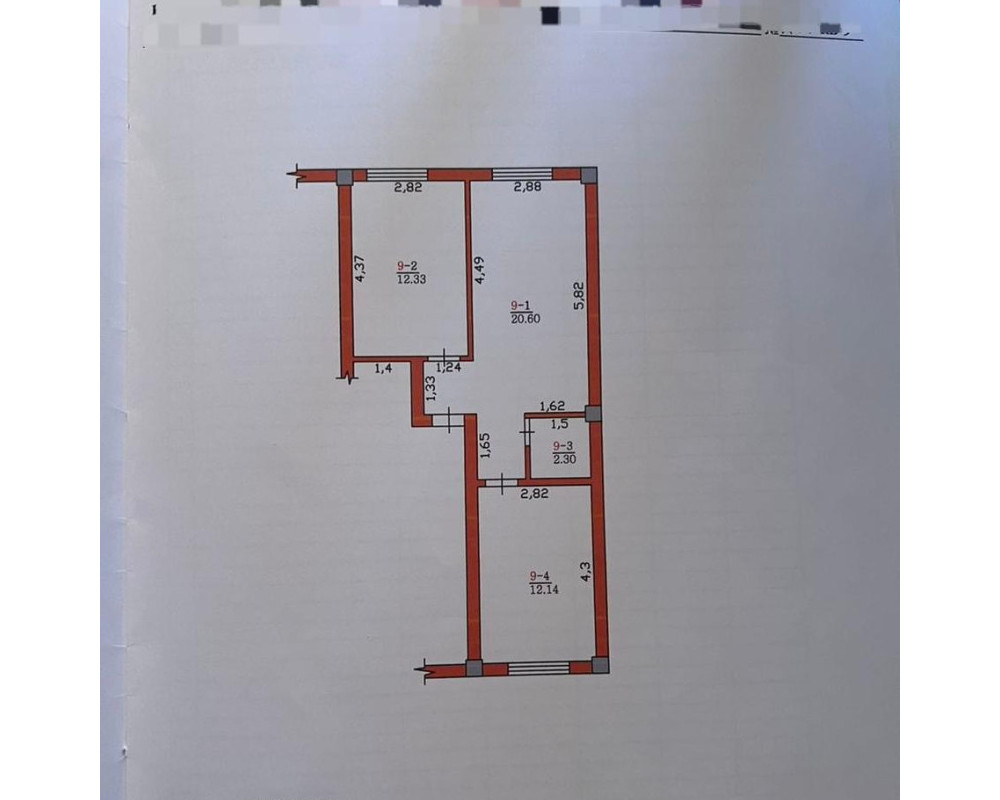  Квартира, 2комн, с отделкой, 77 серия Индивид планировка, 3этаж, 3этажность, 48м<sup>2</sup>, 48000$