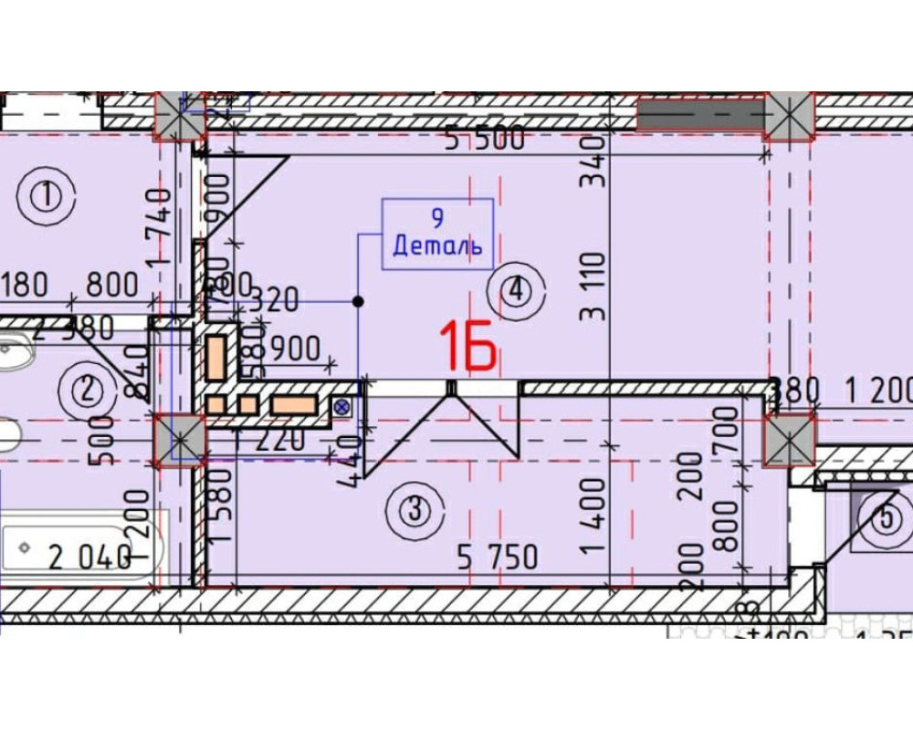  Квартира, 1комн, ПСО, Элитка, 9этаж, 9этажность, 39м<sup>2</sup>, 45000$