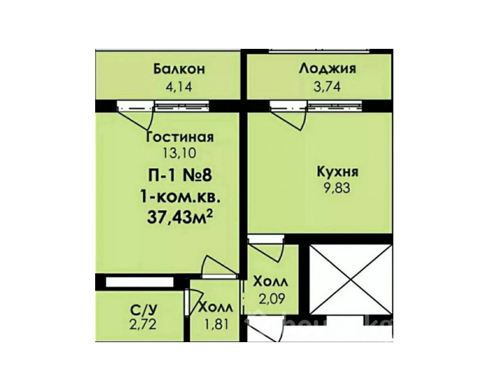 , Квартира, 1комн, ПСО, Элитка, 5этаж, 9этажность, 38м<sup>2</sup>, 38500$