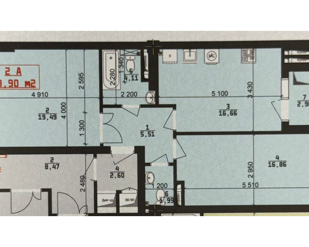  Квартира, 2комн, ПСО, Элитка, 12этаж, 12этажность, 69.90м<sup>2</sup>, 65000$